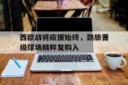 GOGO体育官方网址-西欧战将应援始终，劲旅晋级球场精粹复购入