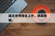 GOGO体育在线注册-国足世界排名上升，状态回暖。